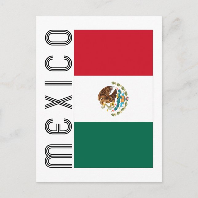 Postal Bandera Mejicana (Anverso)