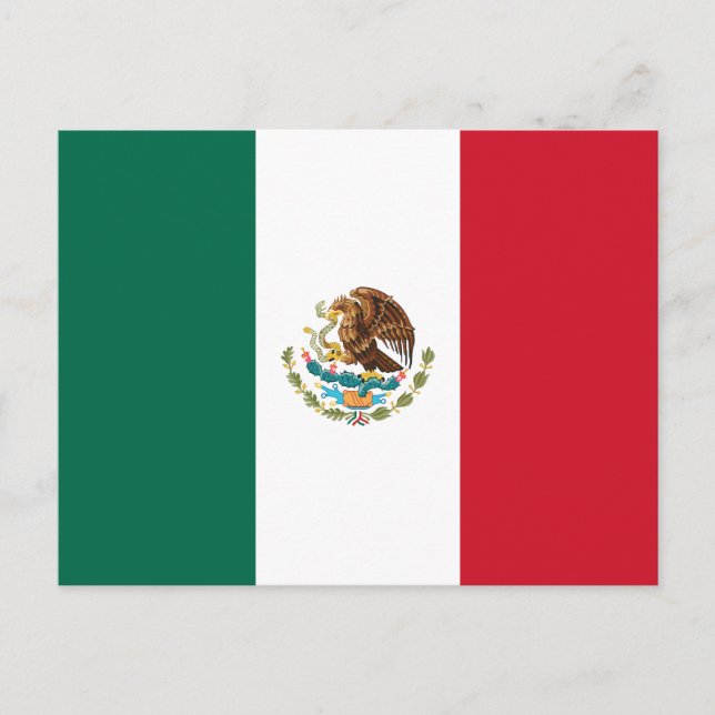 Postal Bandera Mexicana (Anverso)