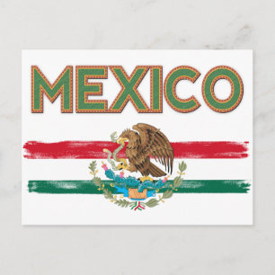 Postal Bandera mexicana