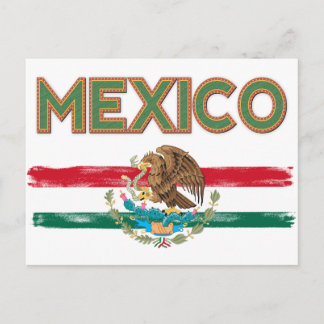 Postal Bandera mexicana