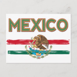 Postal Bandera mexicana