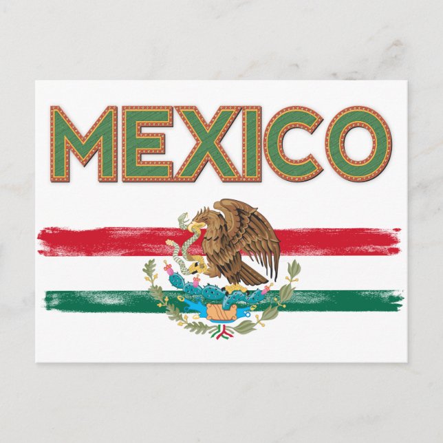 Postal Bandera mexicana (Anverso)