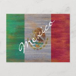 Postal Bandera mexicana angustiada