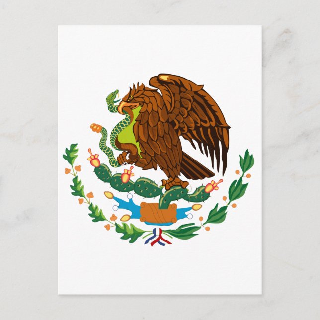 Postal Bandera mexicana/Escudo mexicano de armas (Anverso)
