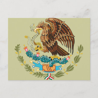 POSTAL BANDERA MEXICANA - ESTILO MÉXICO - ABRIGO DE ARMAS
