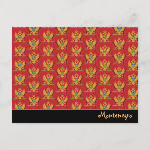Postal Bandera Montenegro Hearts & Montenegro /Montenegro