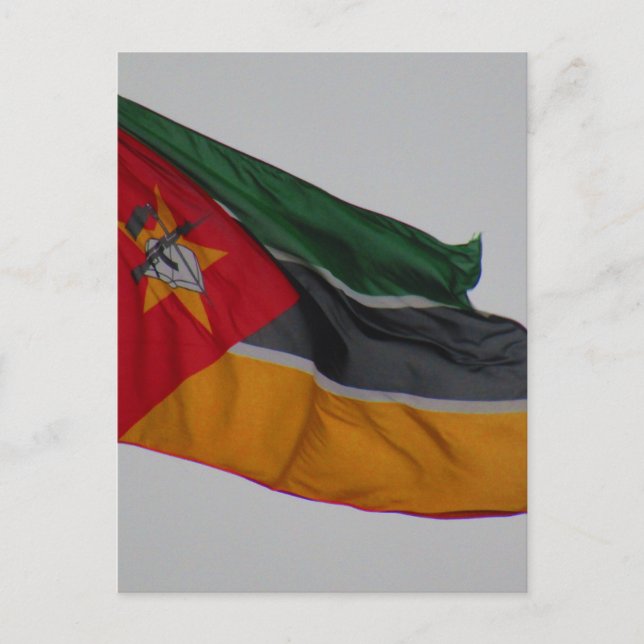 Postal bandera mozambique (Anverso)