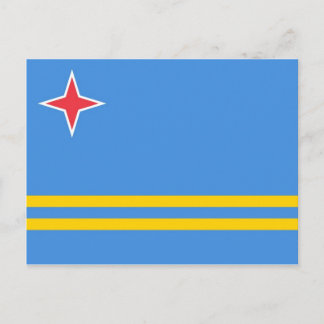 Postal Bandera Mundial de Aruba