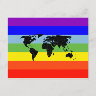 Postal Bandera Mundial de la Paz