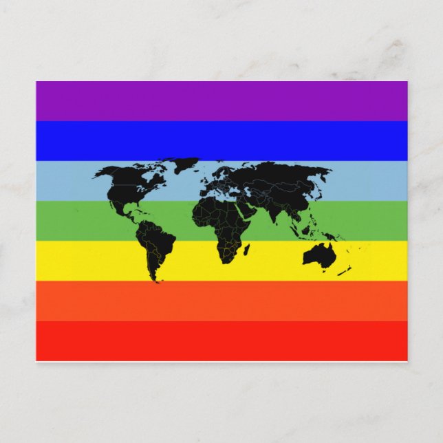 Postal Bandera Mundial de la Paz (Anverso)