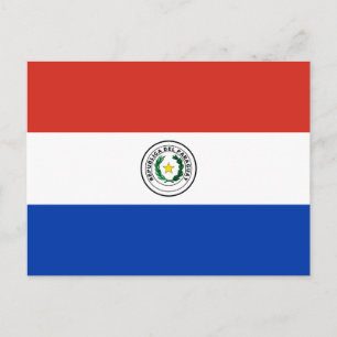 Postal Bandera Mundial de Paraguay