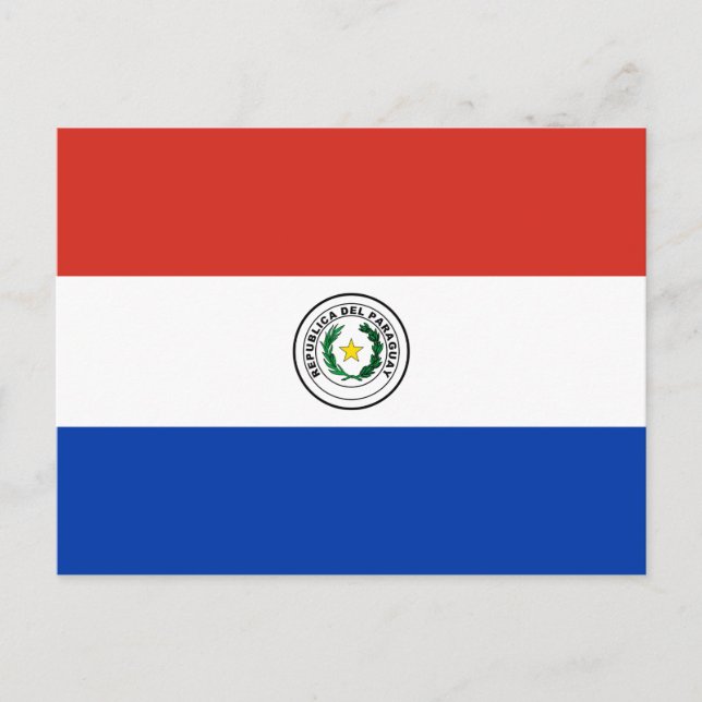 Postal Bandera Mundial de Paraguay (Anverso)