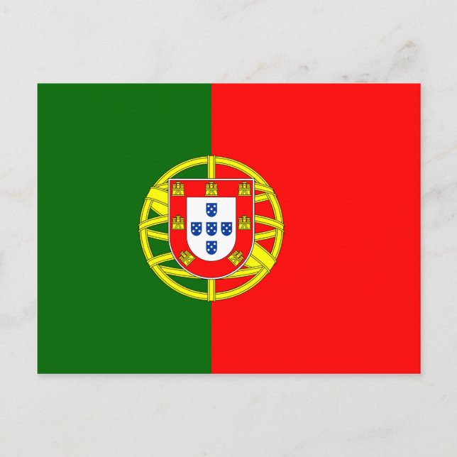 Postal Bandera Mundial de Portugal (Anverso)