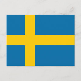Postal Bandera Mundial de Suecia