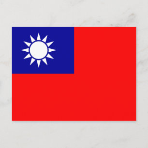 Postal Bandera mundial de Taiwán