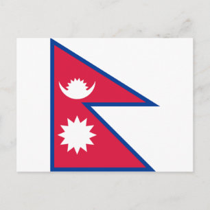 Postal Bandera mundial nacional de Nepal