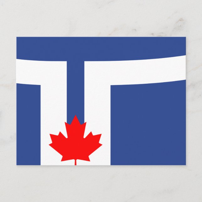 Postal Bandera municipal de Toronto (Canadá) (Anverso)