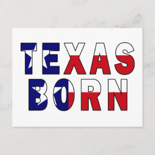 Postal Bandera nacida en Texas