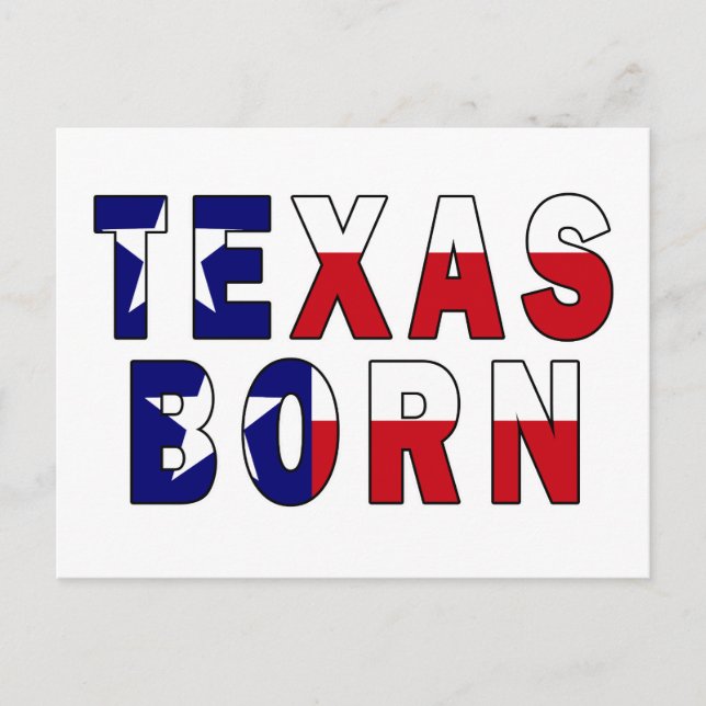 Postal Bandera nacida en Texas (Anverso)