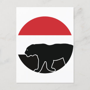 Postal Bandera nacional animal yemení leopardo de Yemen