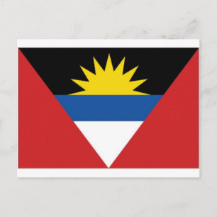 Postal Bandera nacional de Antigua y Barbuda