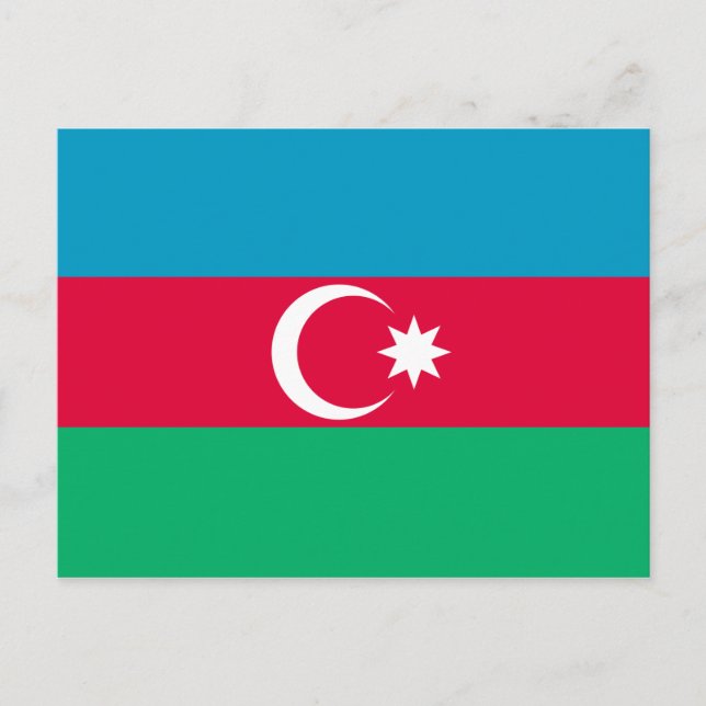 Postal Bandera nacional de Azerbaiyán (Anverso)