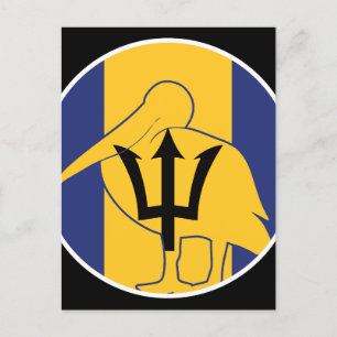 Postal Bandera nacional de Barbados