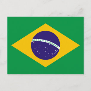Postal Bandera nacional de Brasil
