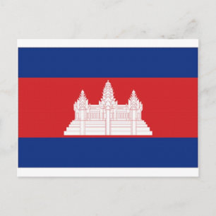 Postal Bandera nacional de Camboya
