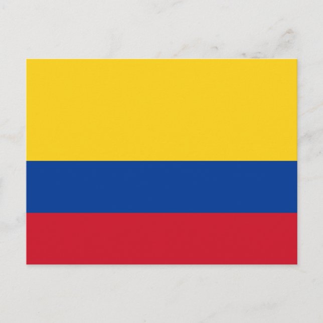 Postal Bandera Nacional de Colombia (Anverso)