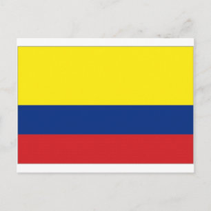Postal Bandera nacional de Colombia