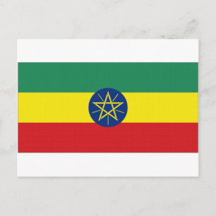 Postal Bandera nacional de Etiopía