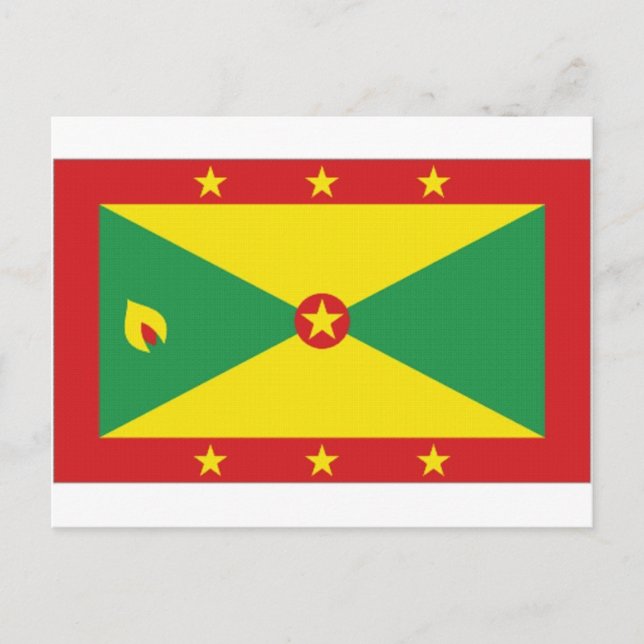 Postal Bandera nacional de Granada (Anverso)