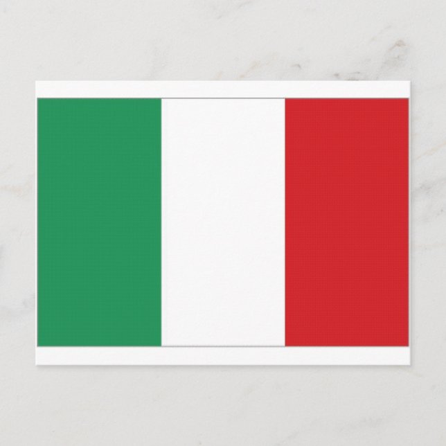 Postal Bandera nacional de Italia (Anverso)
