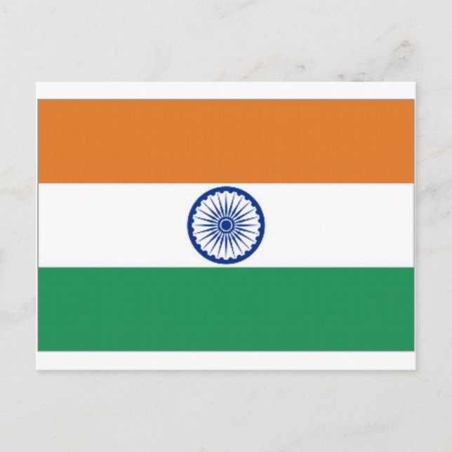 Postal Bandera nacional de la India (Anverso)