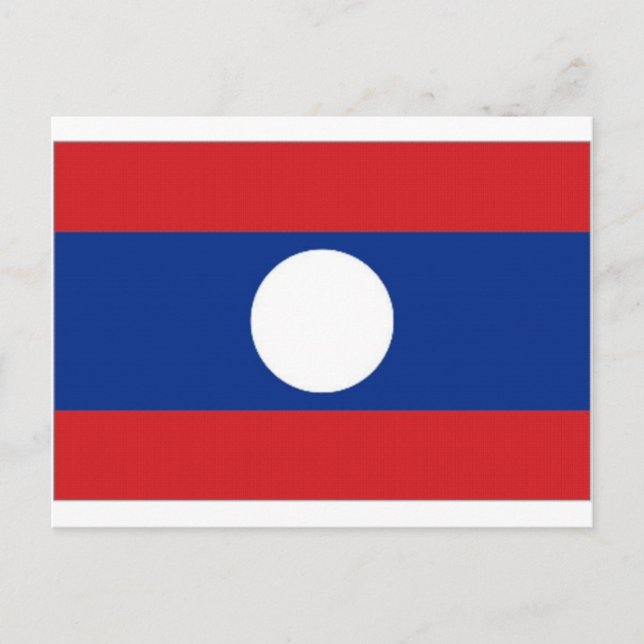 Postal Bandera nacional de Laos (Anverso)