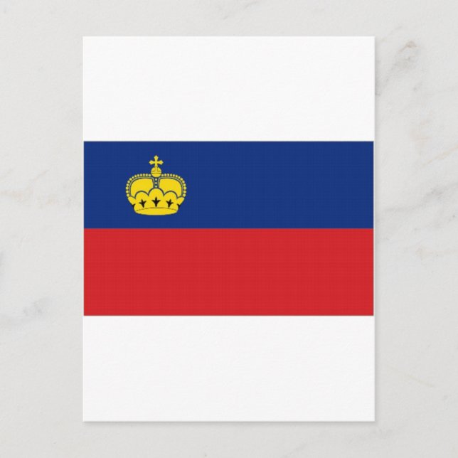 Postal Bandera nacional de Liechtenstein (Anverso)