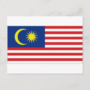 Postal Bandera nacional de Malasia