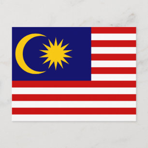 Postal Bandera nacional de Malasia