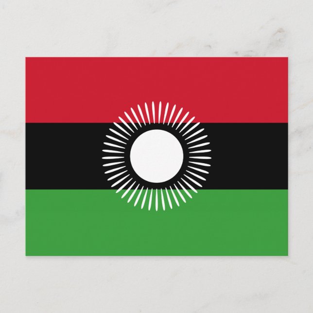 Postal Bandera nacional de Malawi (Anverso)