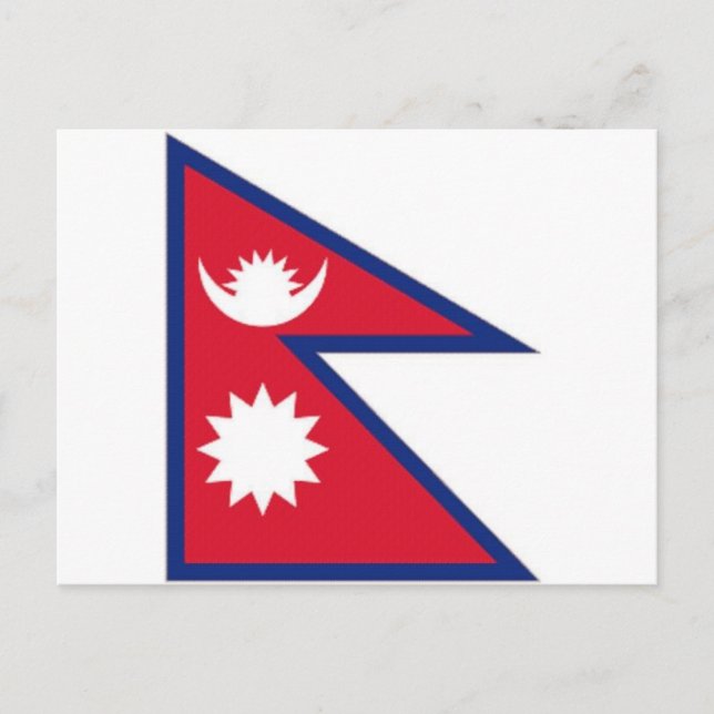 Postal Bandera nacional de Nepal (Anverso)