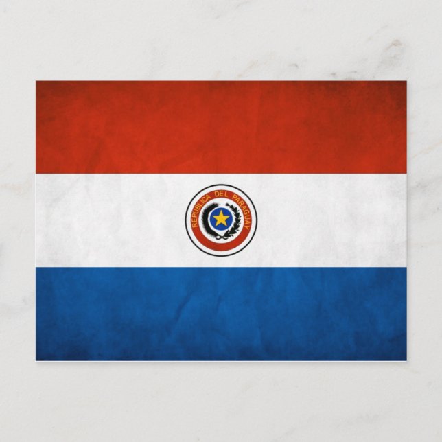 Postal Bandera Nacional de Paraguay (Anverso)