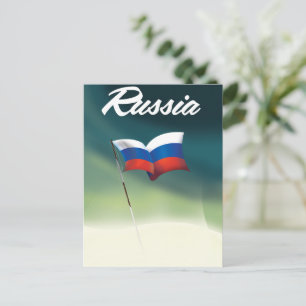 Postal Bandera nacional de Rusia