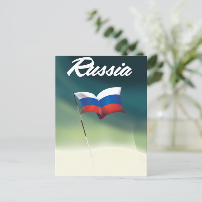 Postal Bandera nacional de Rusia (Anverso de pie)
