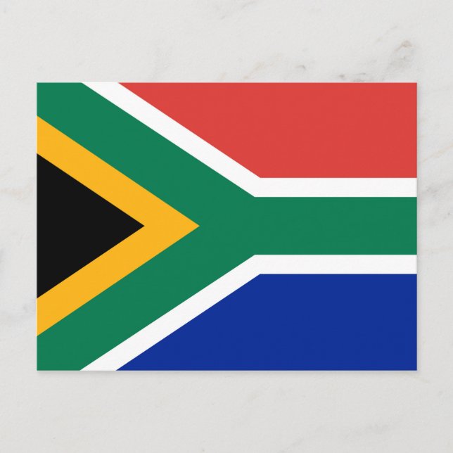 Postal Bandera nacional de Sudáfrica - Versión auténtica (Anverso)