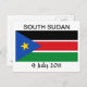 Postal Bandera nacional de Sudán del Sur (Anverso / Reverso)