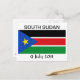 Postal Bandera nacional de Sudán del Sur (Anverso/Reverso In Situ)