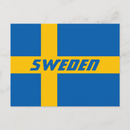 Postal Bandera nacional de Suecia