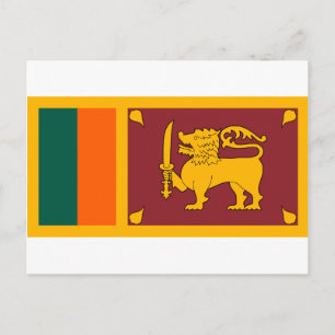 Postal Bandera nacional mundial de Sri Lanka