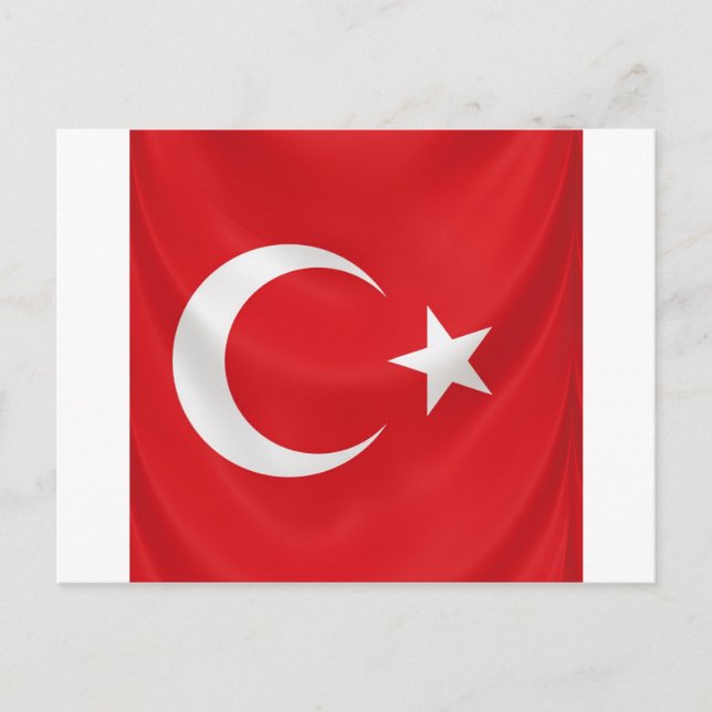 Postal bandera nacional turca (Anverso)